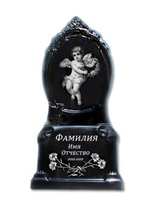 Полимерный памятник «Капля» с ангелом – ритуальный надгробный памятник
