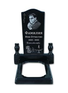 Полимерный памятник «Тюльпан 2» с портретом – ритуальный надгробный памятник из полимера
