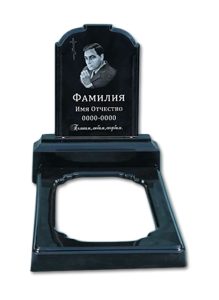 Полимерный памятник «Подкрестник с гробницей» с фотокерамикой – ритуальное надгробие