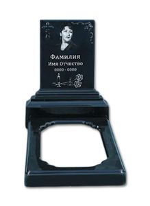 Полимерный памятник «Табличка 40×60 с гробницей» – ритуальная табличка на могилу
